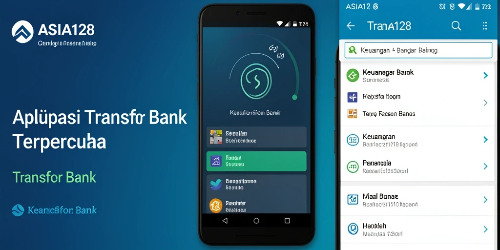 Tampilan antarmuka aplikasi ASIA128 untuk Transfer Bank yang mudah digunakan.