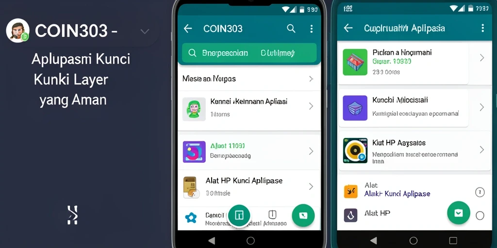 Tampilan antarmuka aplikasi COIN303 yang simple dan modern.