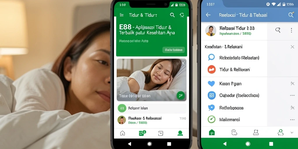Antarmuka E88 yang ramah pengguna dengan pilihan suara Tidur & Relaksasi.