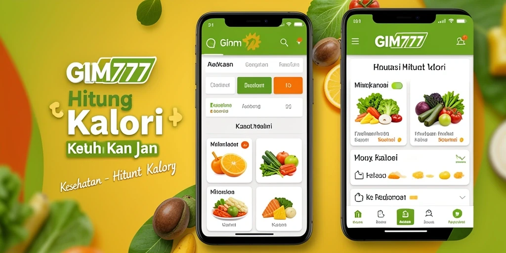 Antarmuka GIM777 dengan fitur Hitung Kalori yang praktis.