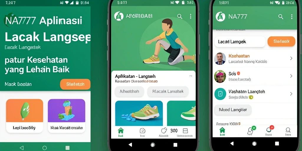 Antarmuka intuitif aplikasi Lacak Langkah NA777.