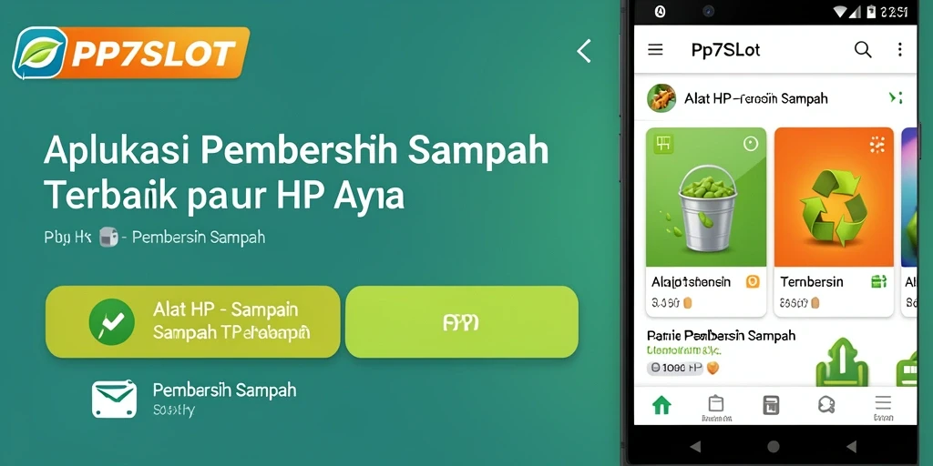 Screenshot antarmuka PP7SLOT yang menampilkan fungsi Pembersih Sampah.